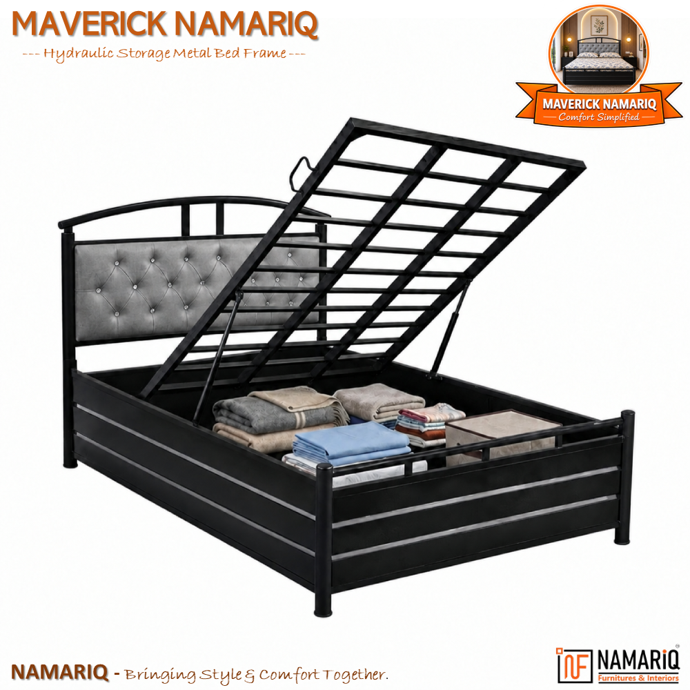 maverick-namariq-hydraulic-storage-metal-bed-frame-with-cushioned-tufted-headboard-bedroom-furniture-easy-assembly-premium-powder-coated-king-queen-single-sizes-black-grey-color