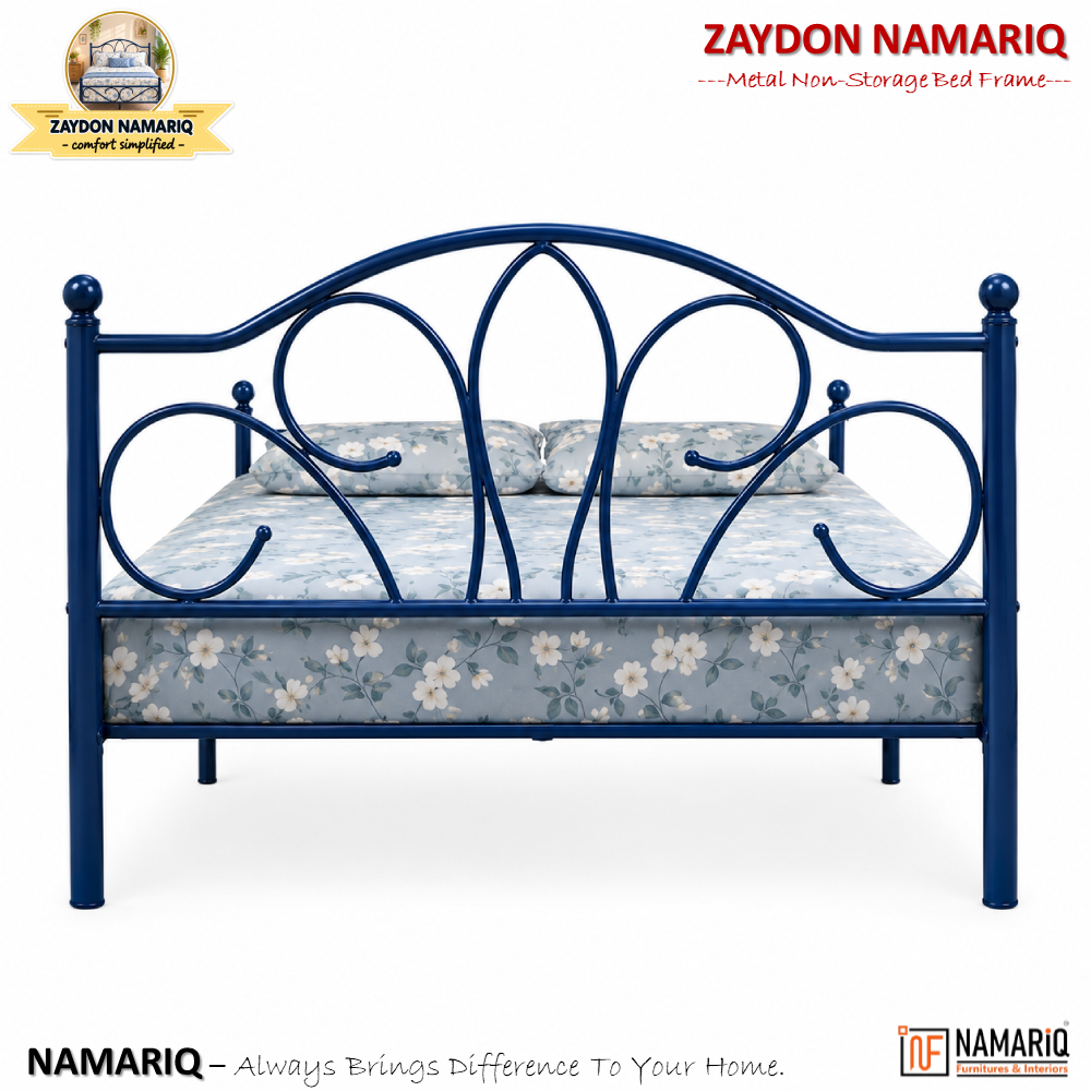 zaydon-namariq-solid-wrought-iron-metal-bed-cot-without-inbuilt-storage-box-space-saving-bedroom-furniture-artistic-head-footboard-with-without-mattress-king-queen-single-twin-sizes-powder-coated-blue-color