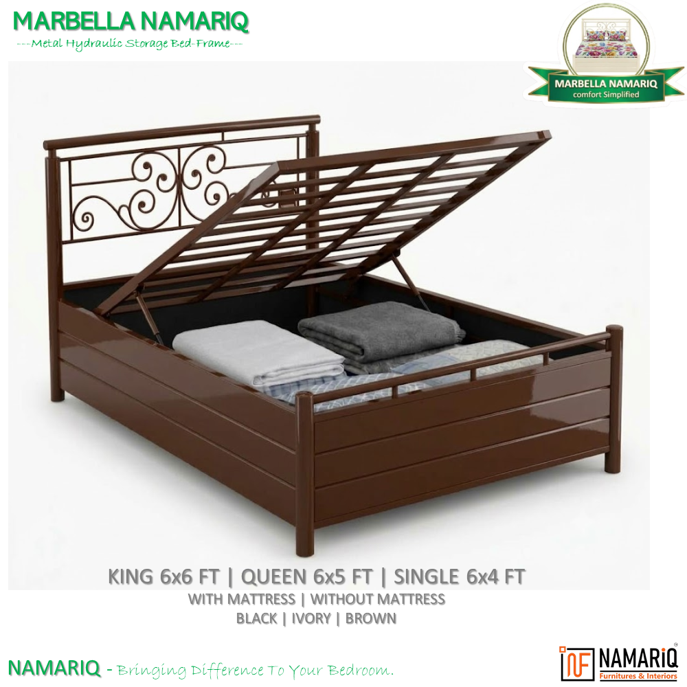 marbella-namariq-heavy-duty-metal-hydraulic-storage-bed-frame-classic-designer-headboard-bedroom-furniture-easy-assembly-premium-powder-coated-king-queen-single-sizes-brown-color