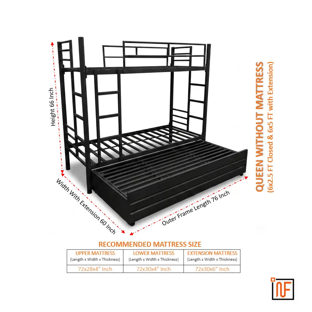 novus-namariq-twin-over-full-hydraulic-storage-triple-zone-bunk-bed-anti-rust-moisture-proof-powder-coated-finish-black