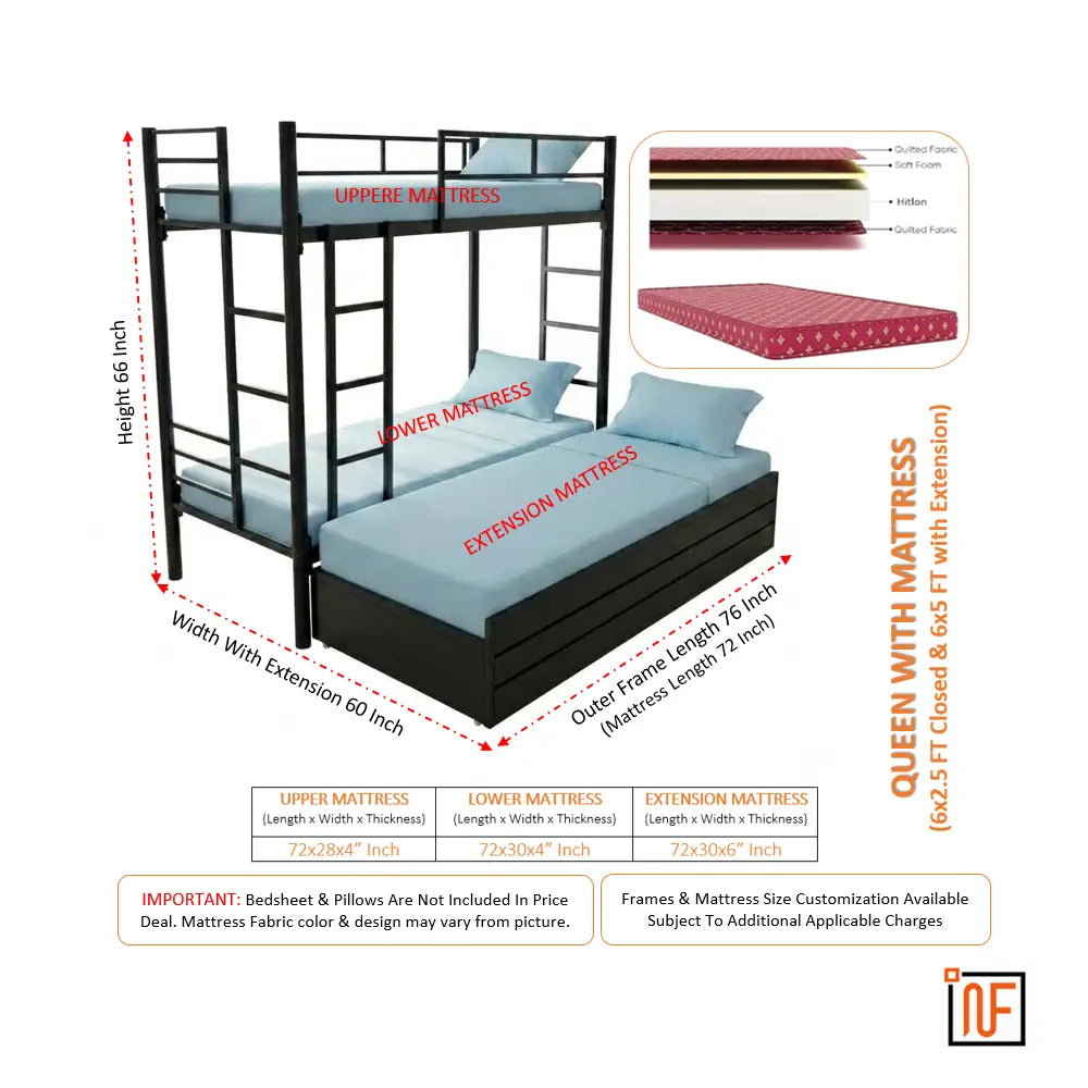 novus-namariq-twin-over-full-hydraulic-storage-triple-zone-bunk-bed-anti-rust-moisture-proof-powder-coated-finish-black