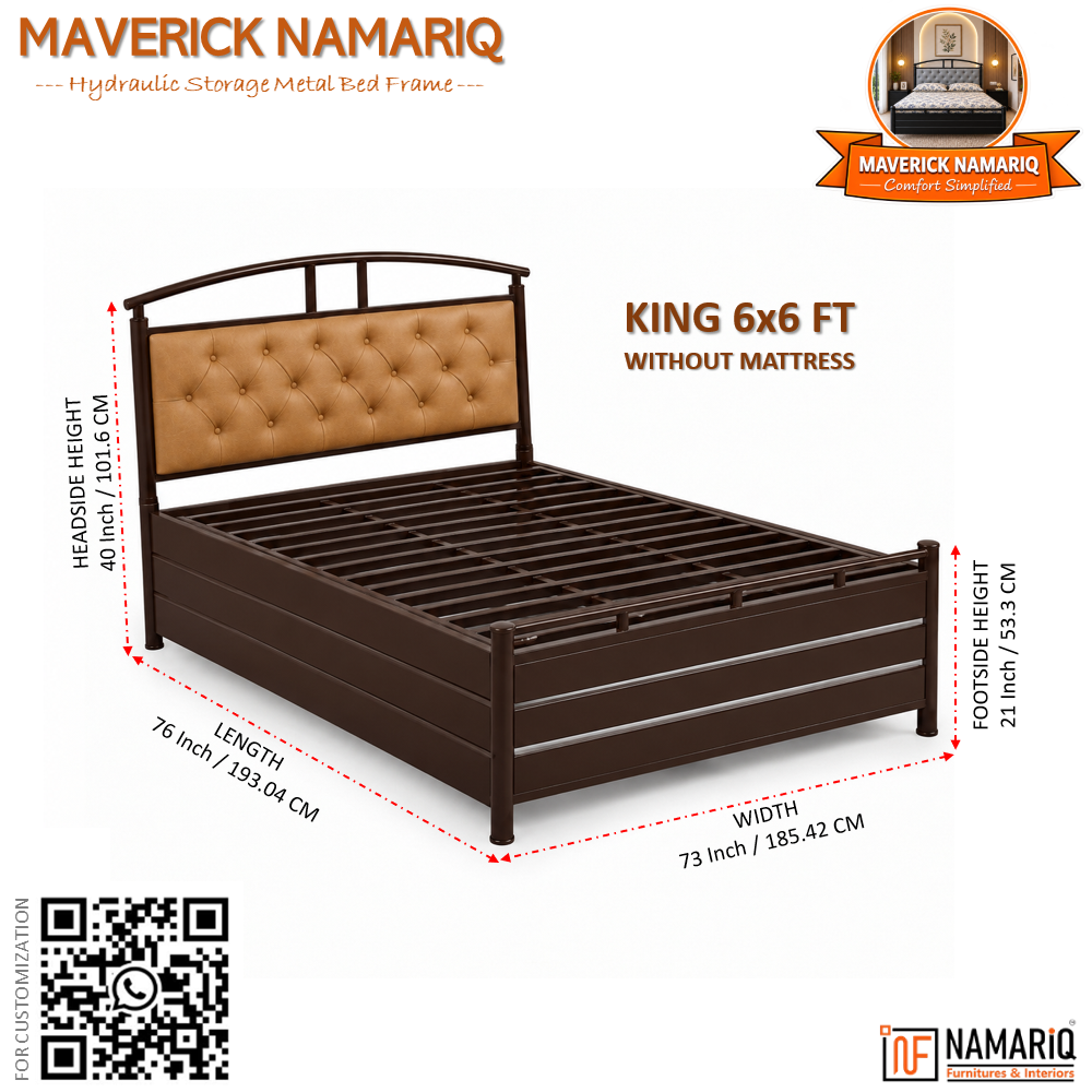 maverick-namariq-hydraulic-storage-metal-bed-frame-with-cushioned-tufted-headboard-bedroom-furniture-easy-assembly-premium-powder-coated-king-queen-single-sizes-brown-brown-color