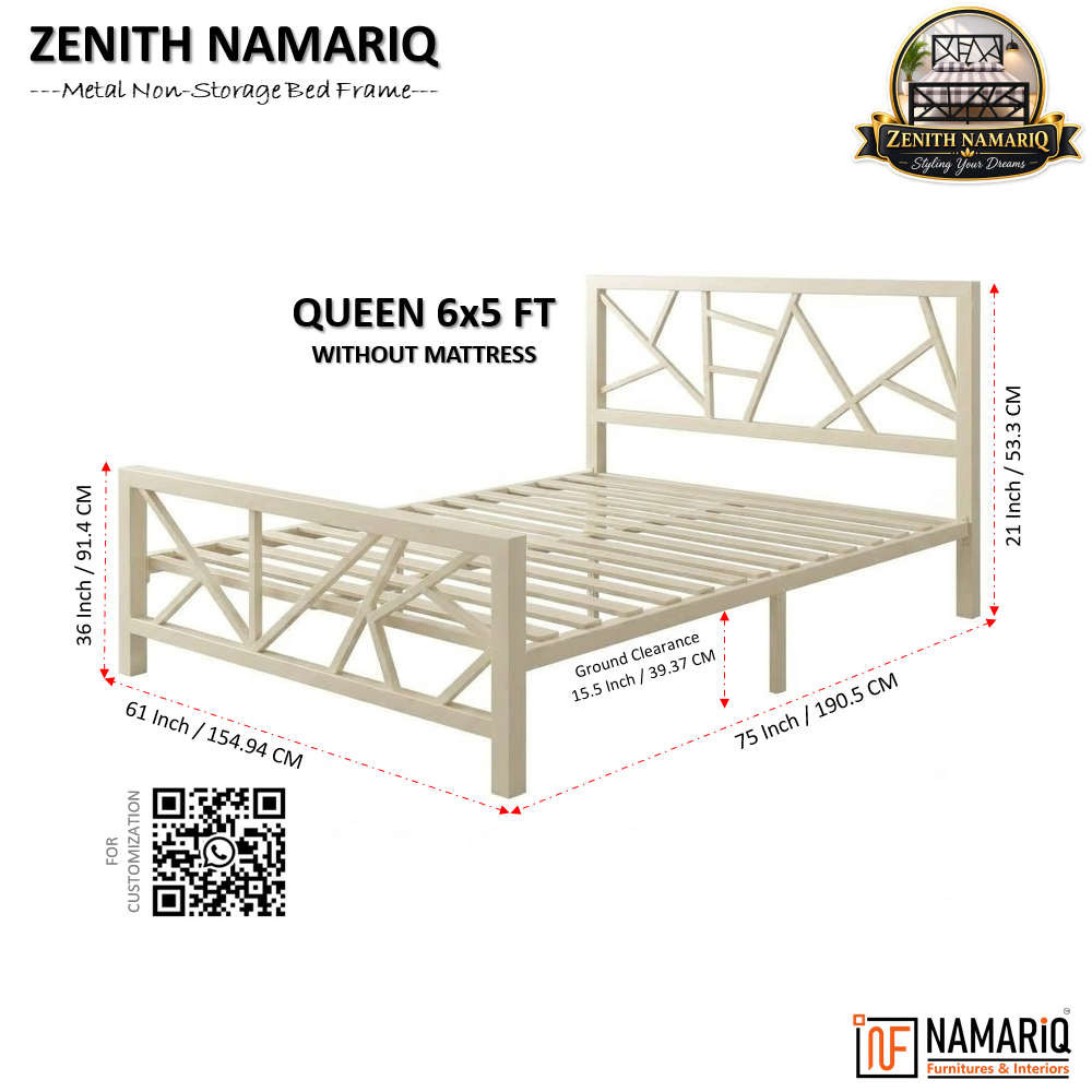 zenith-namariq-heavy-duty-metal-bed-frame-with-modern-geometric-x-pattern-solid-metal-bed-bedroom-home-furniture-with-without-mattress-powder-coated-ivory-finish-king-queen-double-single-sizes