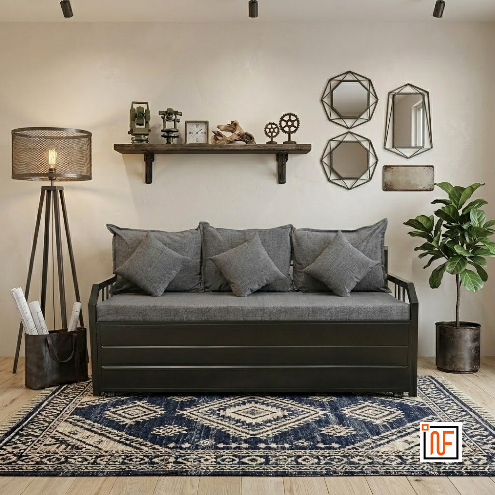 omega-namariq-minimalist-design-wrought-metal-sofa-cum-bed-convertible-sofa-cum-bed-with-hydraulic-box-storage-for-bedroom-living-room-water-resistant-anti-rust-powder-coated-finish-black-grey-combination