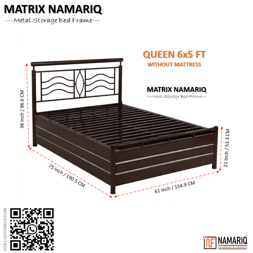 matrix-namariq-hydraulic-box-storage-metal-bed-frame-with-designer-headboard-bedroom-furniture-easy-assembly-premium-powder-coated-king-queen-single-sizes-brown-color
