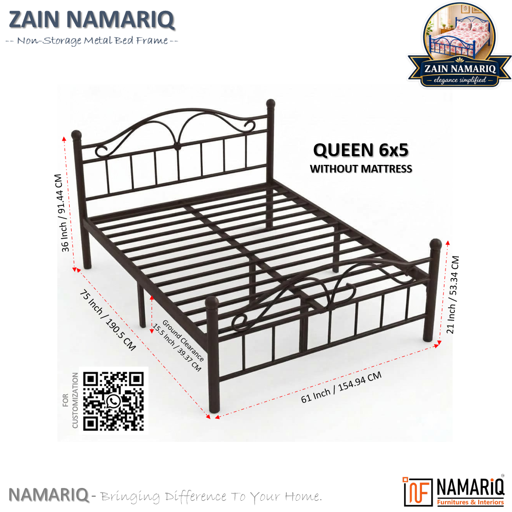 zain-namariq-wrought-iron-modern-metal-bed-cot-space-saving-bedroom-furniture-elegant-head-footboard-noise-free-easy-assembly-with-without-mattress-king-queen-single-sizes-powder-coated-brown-color