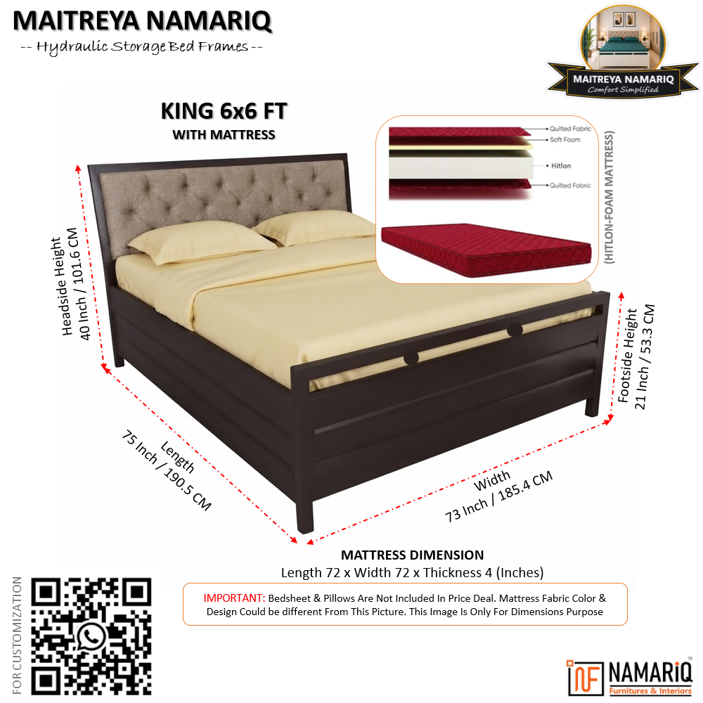 maitreya-namariq-hydraulic-storage-box-metal-bed-frame-with-tufted-fabric-headboard-bedroom-furniture-easy-assembly-premium-powder-coated-king-queen-single-sizes-brown-color