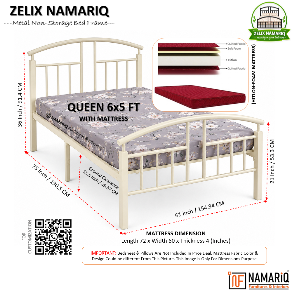 zelix-namariq-wrought-iron-metal-bed-without-inbuilt-storage-box-space-saving-bedroom-living-room-cot-bed-king-queen-single-sizes-with-without-mattress-ivory-color