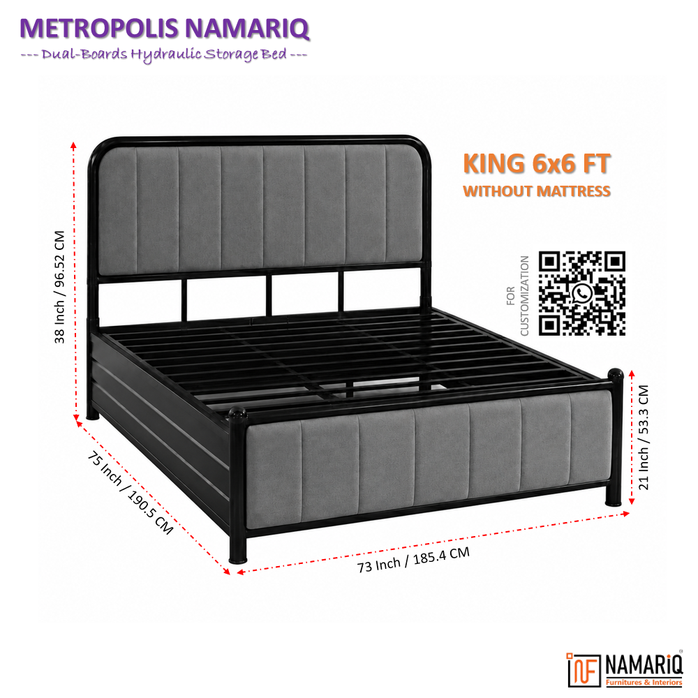 metropolis-namariq-hydraulic-storage-metal-bed-frame-with-cushioned-tufted-head-footboards-bedroom-furniture-easy-assembly-premium-powder-coated-king-queen-single-sizes-black-grey-color