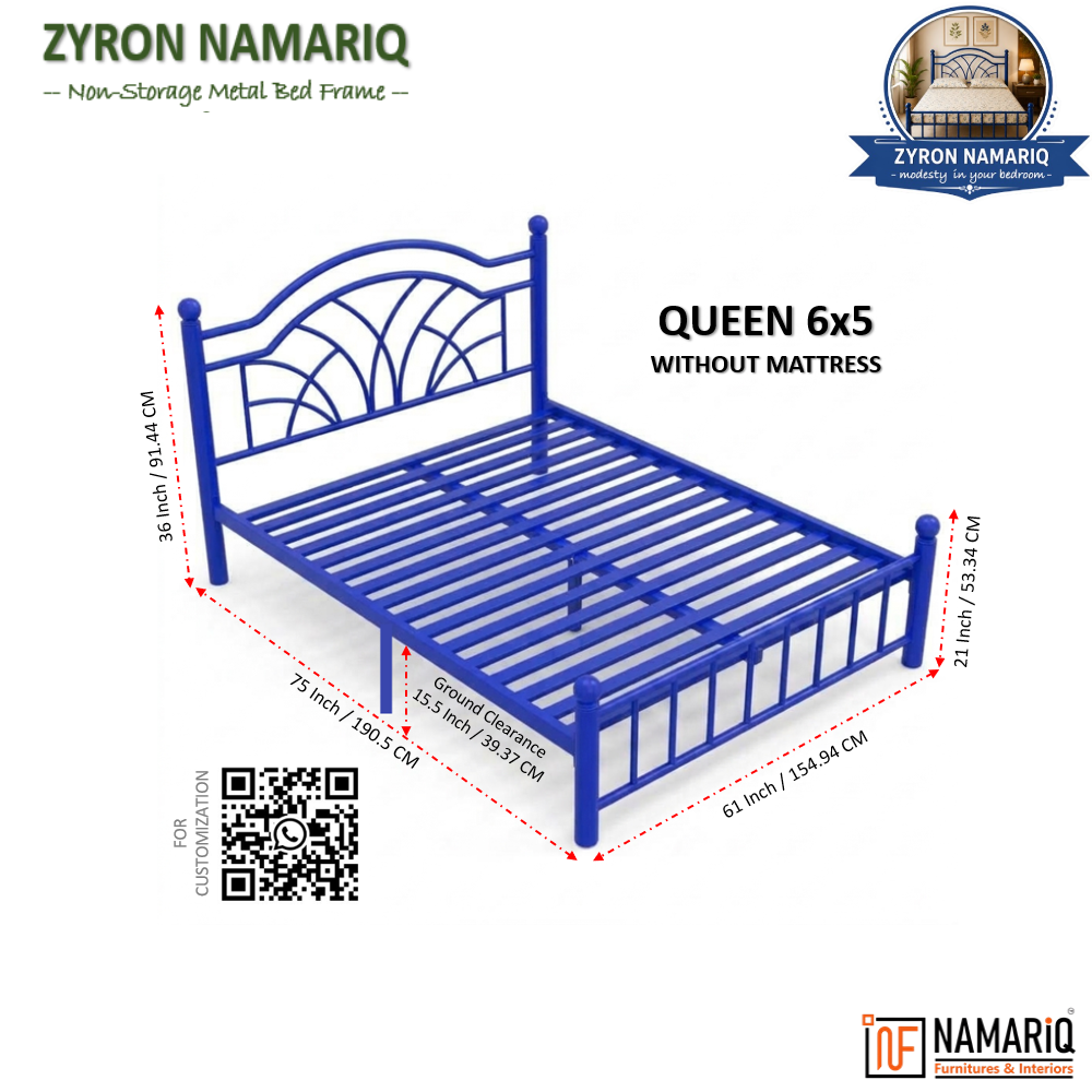 zyron-namariq-solid-wrought-iron-metal-bed-cot-without-inbuilt-storage-box-space-saving-bedroom-furniture-artistic-head-footboard-with-without-mattress-king-queen-single-sizes-powder-coated-blue-color