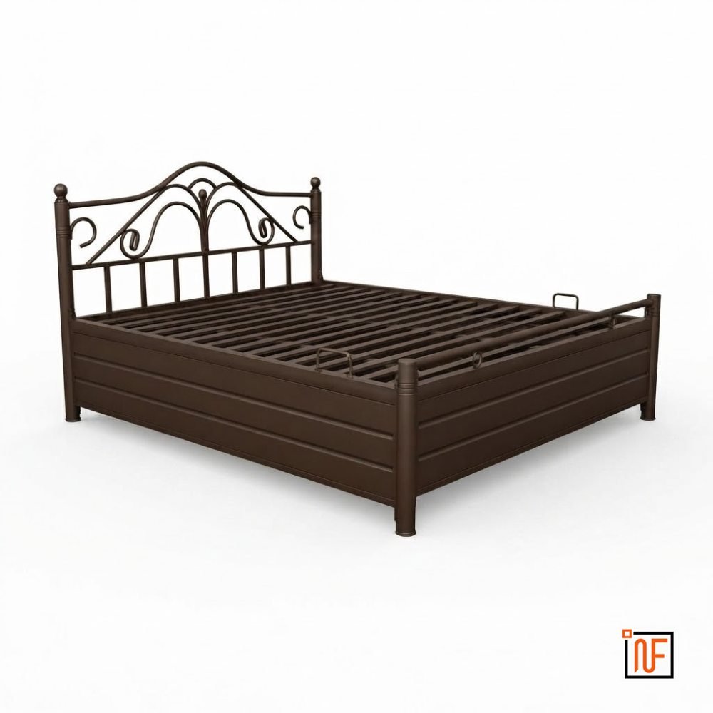 montrose-namariq-romantically-designed-wrought-iron-metal-bed-with-hydraulic-box-storage-water-resistant-anti-rust-powder-coated-finish-brown