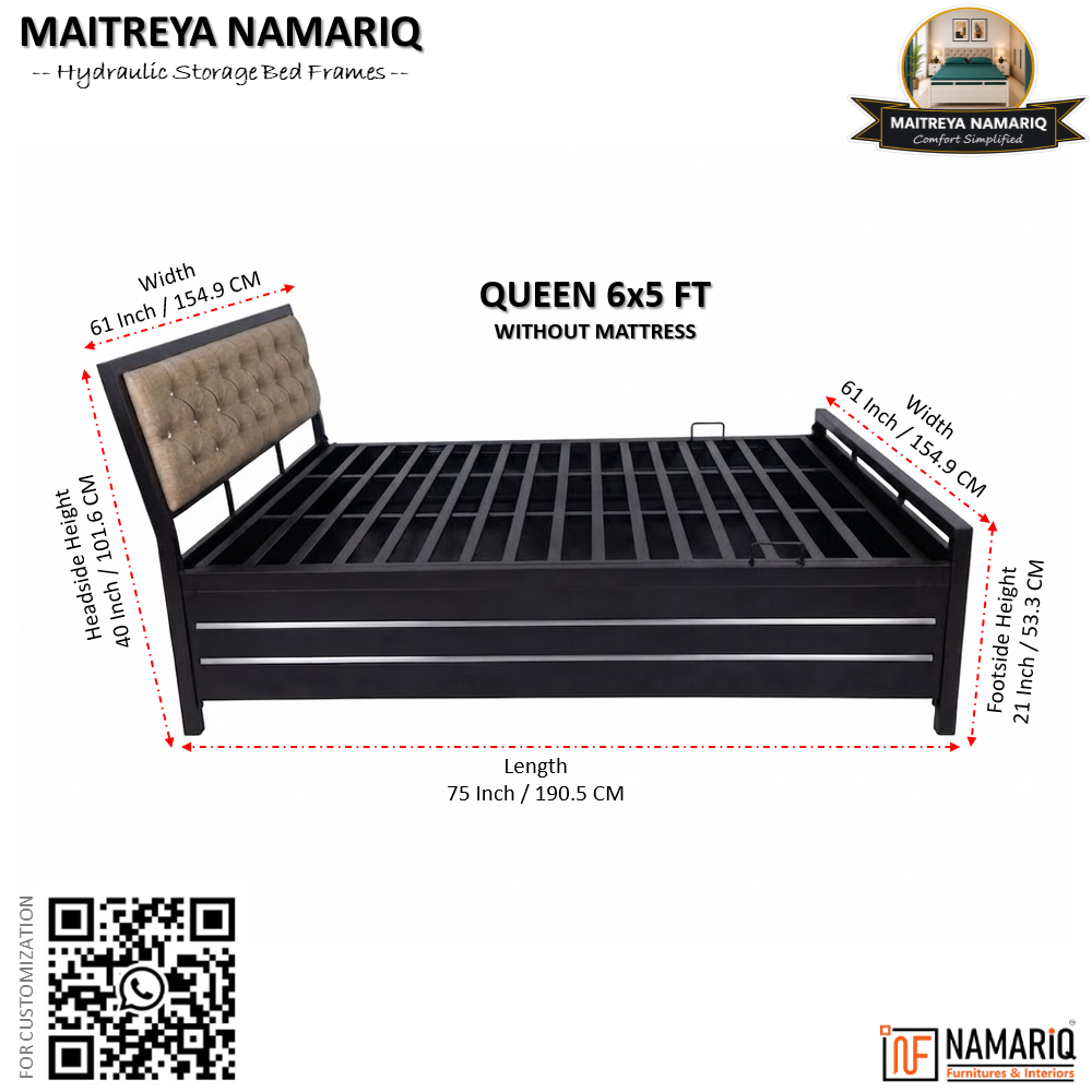 maitreya-namariq-hydraulic-storage-box-metal-bed-frame-with-tufted-fabric-headboard-bedroom-furniture-easy-assembly-premium-powder-coated-king-queen-single-sizes-black-color