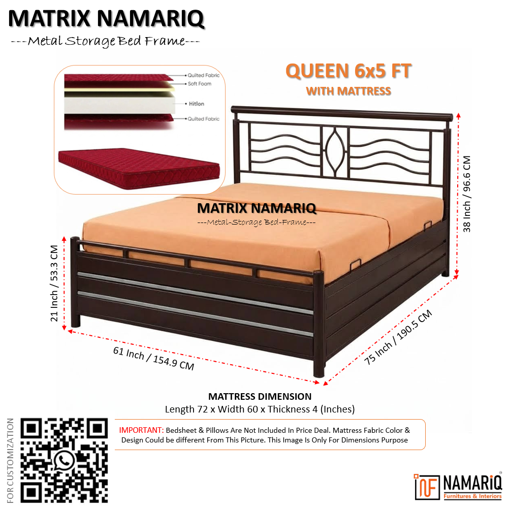 matrix-namariq-hydraulic-box-storage-metal-bed-frame-with-designer-headboard-bedroom-furniture-easy-assembly-premium-powder-coated-king-queen-single-sizes-brown-color