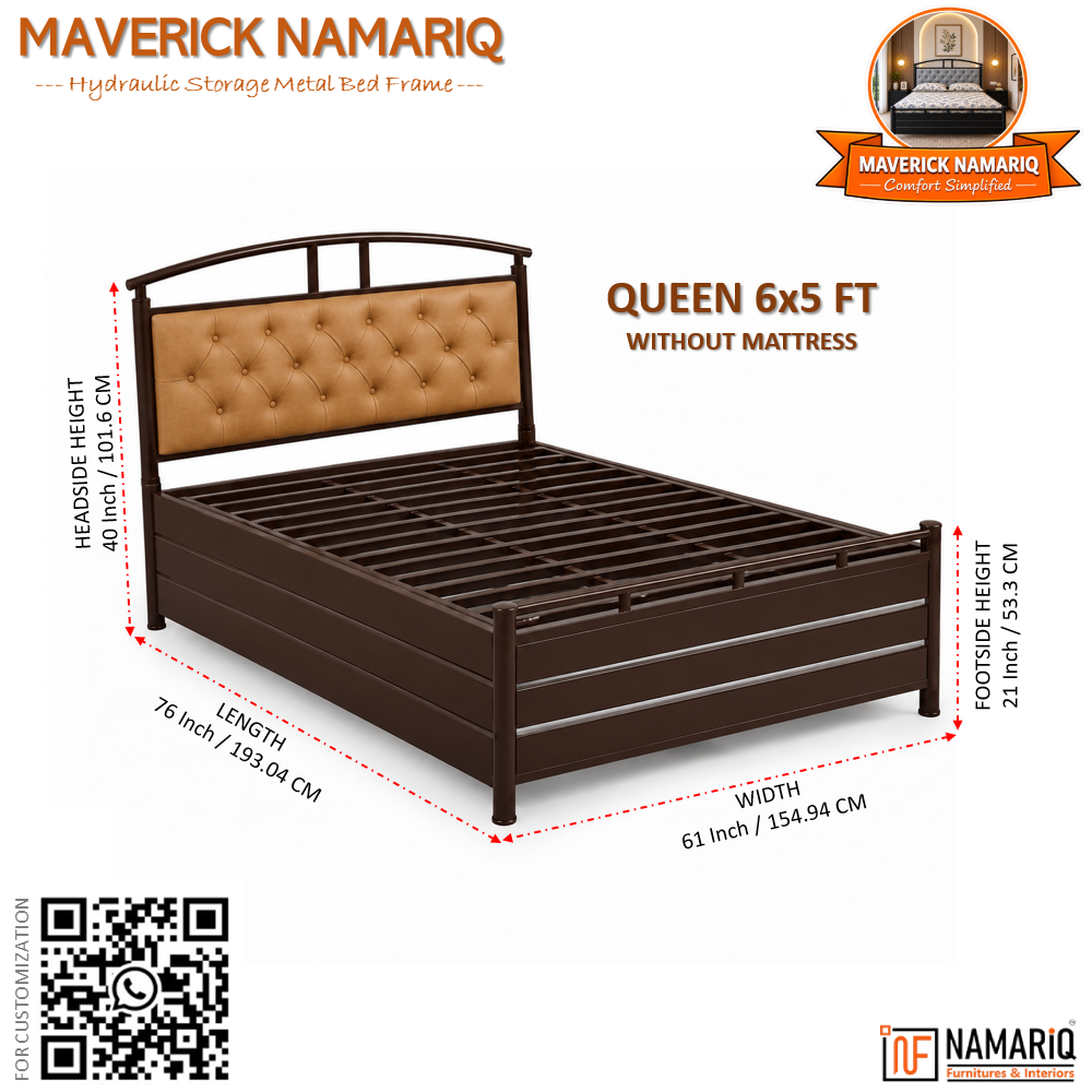 maverick-namariq-hydraulic-storage-metal-bed-frame-with-cushioned-tufted-headboard-bedroom-furniture-easy-assembly-premium-powder-coated-king-queen-single-sizes-brown-brown-color