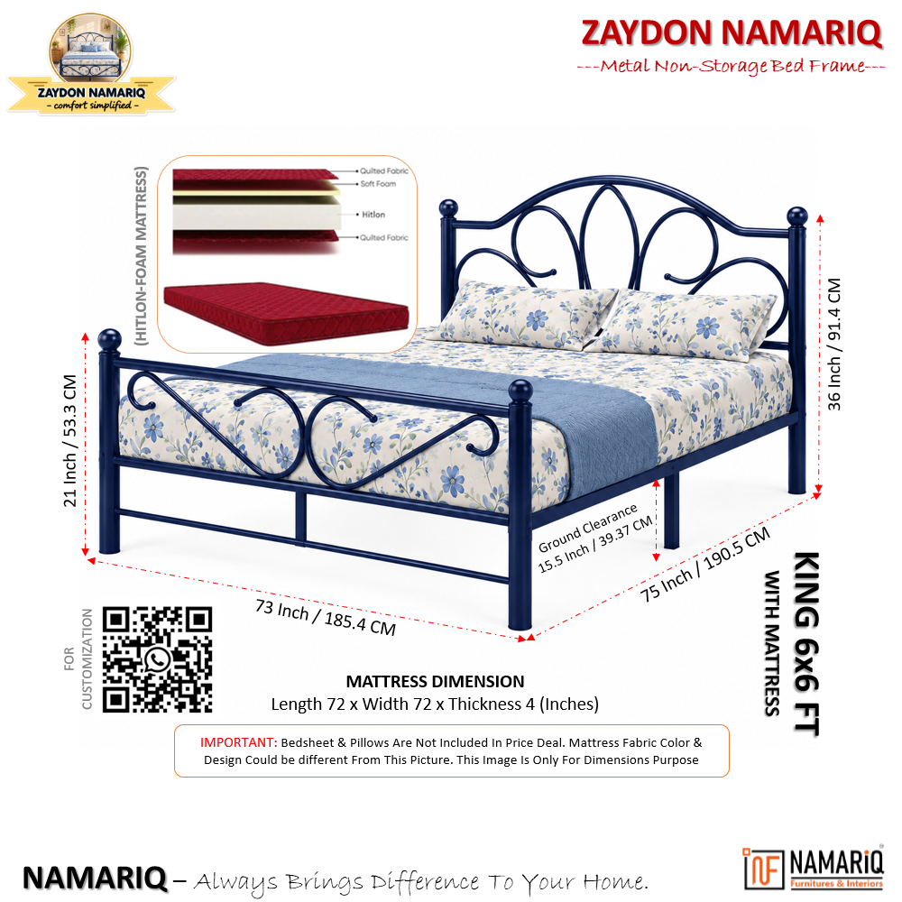zaydon-namariq-solid-wrought-iron-metal-bed-cot-without-inbuilt-storage-box-space-saving-bedroom-furniture-artistic-head-footboard-with-without-mattress-king-queen-single-twin-sizes-powder-coated-blue-color