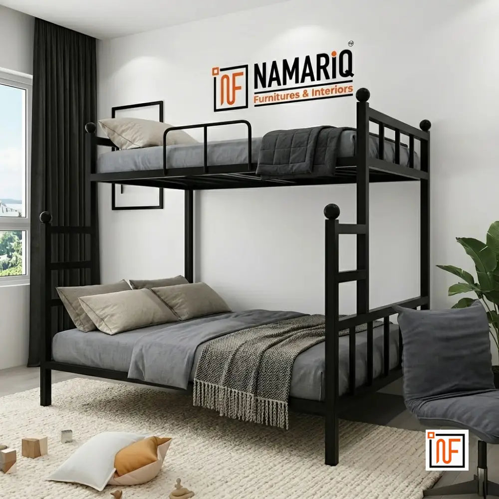 dominus-namariq-twin-over-full-heavy-duty-metal-bunk-bed-anti-rust-water-resistant-powder-coated-finish-black-brown-ivory