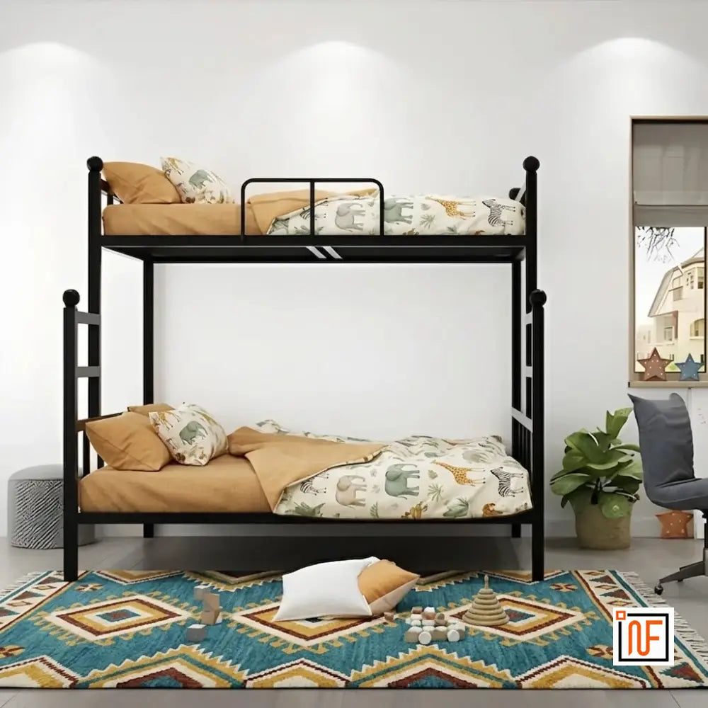 dominus-namariq-twin-over-full-heavy-duty-metal-bunk-bed-anti-rust-water-resistant-powder-coated-finish-black-brown-ivory