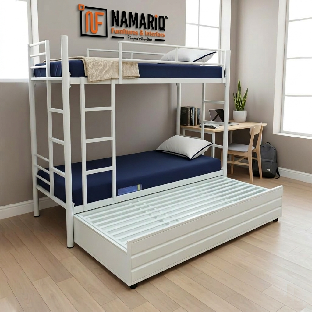 wrought-iron-bunk-bed-with-storage-box-for-adults-metal-frame-powder-coated-ivory