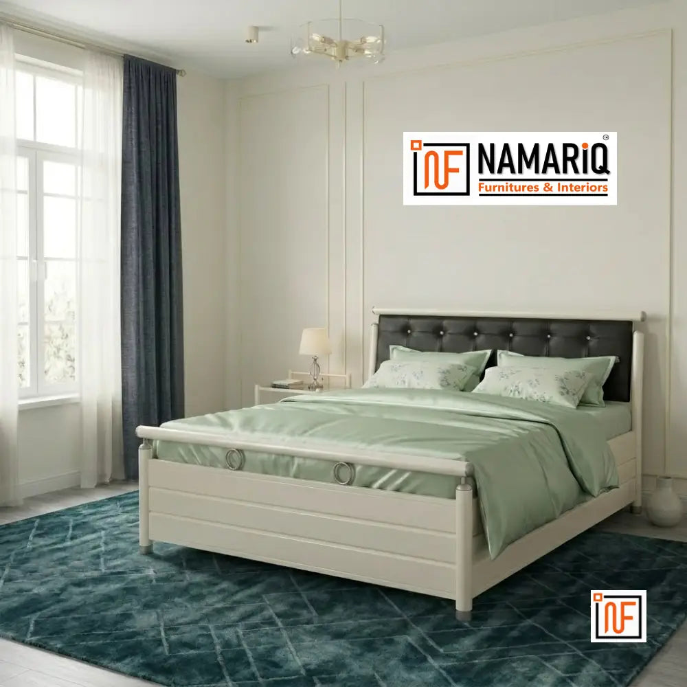 magnifique-namariq-stylish-metal-bed-with-hydraulic-box-storage-water-resistant-anti-rust-powder-coated-finish-ivory