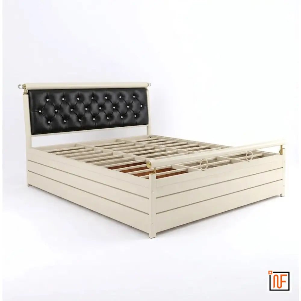 magnifique-namariq-stylish-metal-bed-with-hydraulic-box-storage-water-resistant-anti-rust-powder-coated-finish-ivory