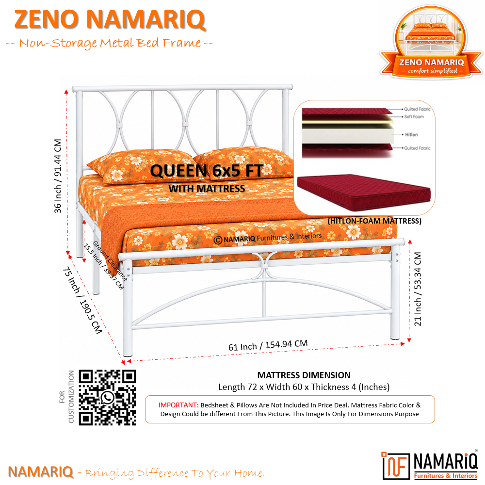 zeno-namariq-solid-wrought-iron-metal-bed-cot-without-inbuilt-storage-box-space-saving-bedroom-furniture-architectural-arched-head-footboard-with-without-mattress-king-queen-single-sizes-powder-coated-white-color