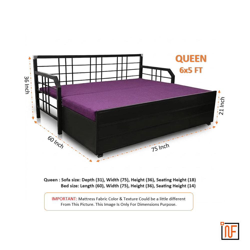 omega-namariq-minimalist-design-wrought-metal-sofa-cum-bed-convertible-sofa-cum-bed-with-hydraulic-box-storage-for-bedroom-living-room-water-resistant-anti-rust-powder-coated-finish-black-purple-combination