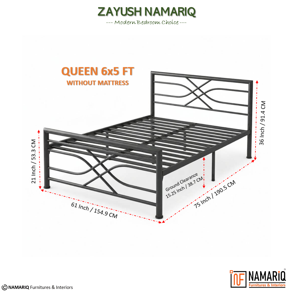 zayush-namariq-heavy-duty-metal-bed-frame-with-modern-geometric-headboard-footboard-bedroom-home-furniture-with-without-mattress-powder-coated-grey-finish-king-queen-single-sizes