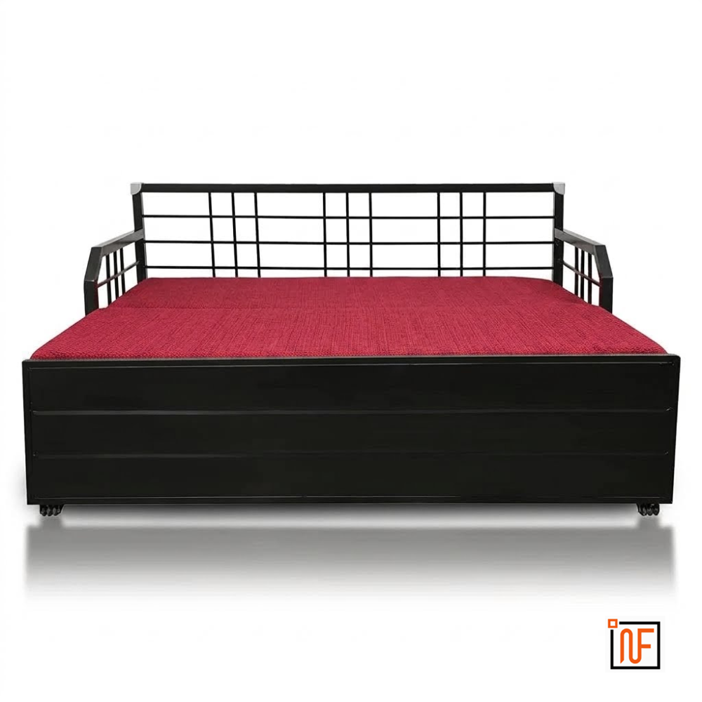 omega-namariq-minimalist-design-wrought-metal-sofa-cum-bed-convertible-sofa-cum-bed-with-hydraulic-box-storage-for-bedroom-living-room-water-resistant-anti-rust-powder-coated-finish-black-red-combination