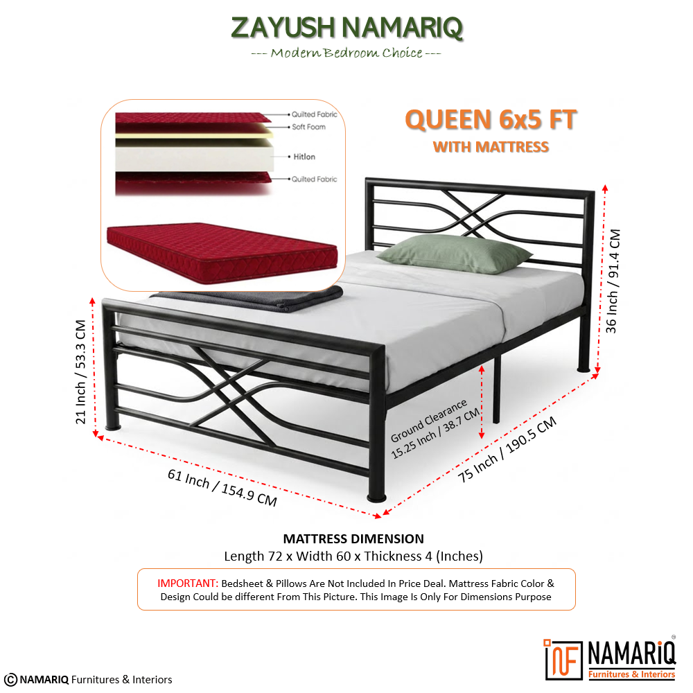 zayush-namariq-heavy-duty-metal-bed-frame-with-modern-geometric-headboard-footboard-bedroom-home-furniture-with-without-mattress-powder-coated-matte-black-finish-king-queen-single-sizes