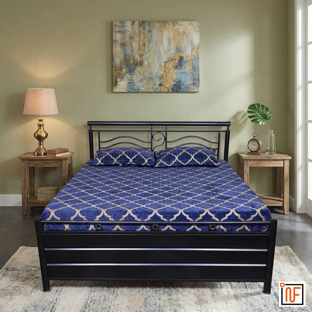 matrix-namariq-wavey-designed-wrought-iron-metal-bed-with-hydraulic-box-storage-water-resistant-anti-rust-powder-coated-finish-black