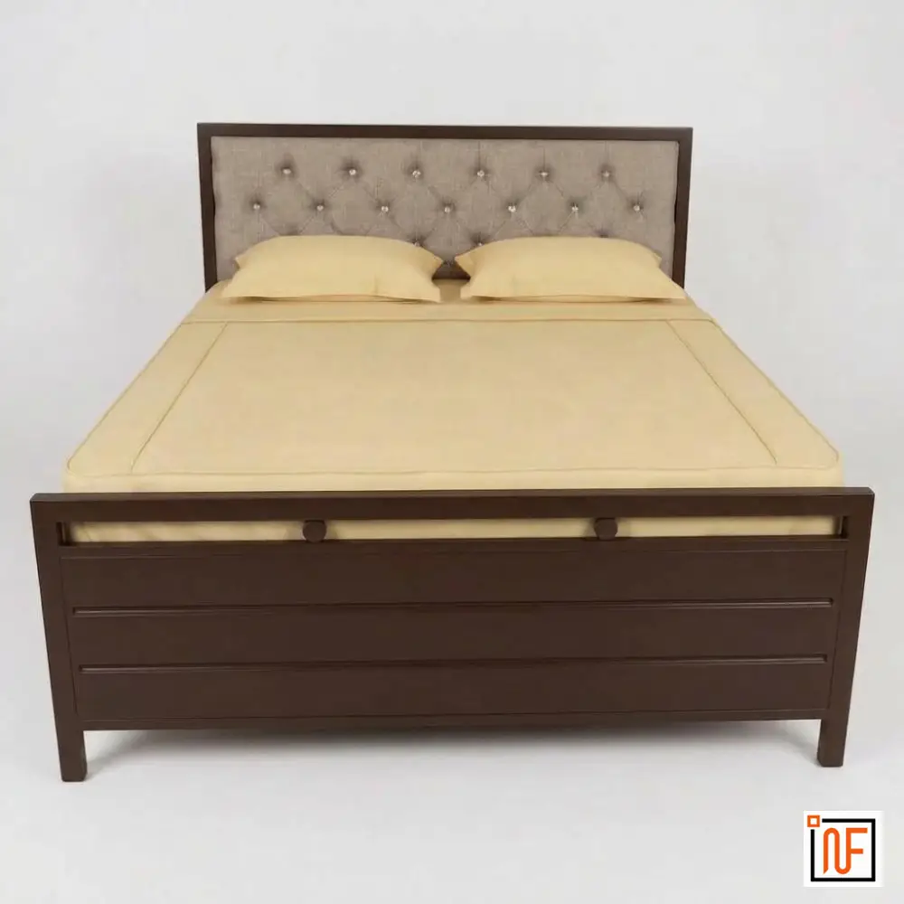 mirabilis-namariq-sanctuary-wrought-iron-metal-bed-with-hydraulic-box-storage-headboard-cushion-water-resistant-anti-rust-powder-coated-finish-brown