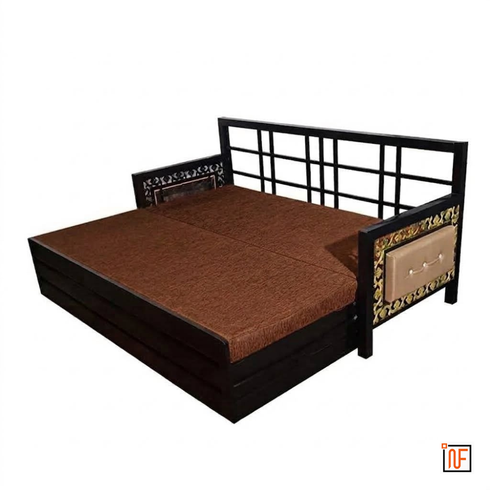 orbit-namariq-carbin-frame-metal-sofa-cum-bed-convertible-sofa-cum-bed-with-hydraulic-box-storage-for-bedroom-living-room-water-resistant-anti-rust-powder-coated-finish-black-brown-combination