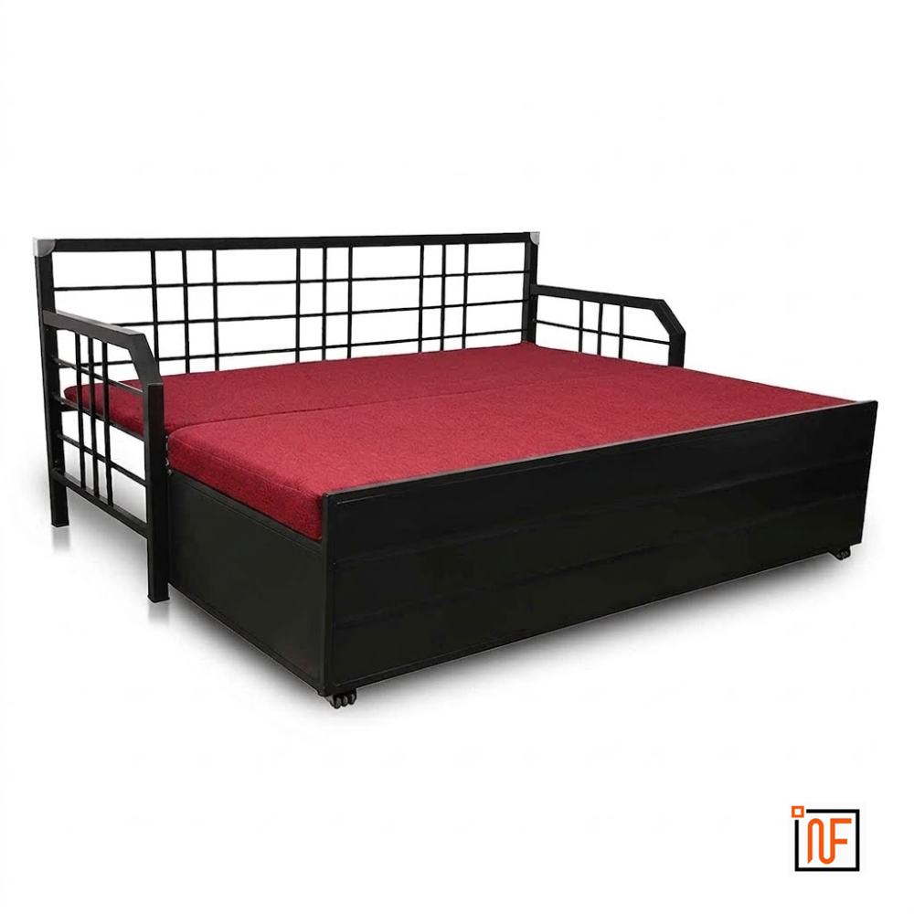 omega-namariq-minimalist-design-wrought-metal-sofa-cum-bed-convertible-sofa-cum-bed-with-hydraulic-box-storage-for-bedroom-living-room-water-resistant-anti-rust-powder-coated-finish-black-red-combination