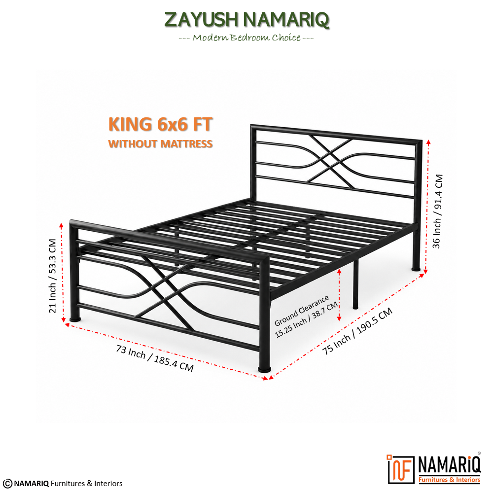 zayush-namariq-heavy-duty-metal-bed-frame-with-modern-geometric-headboard-footboard-bedroom-home-furniture-with-without-mattress-powder-coated-matte-black-finish-king-queen-single-sizes
