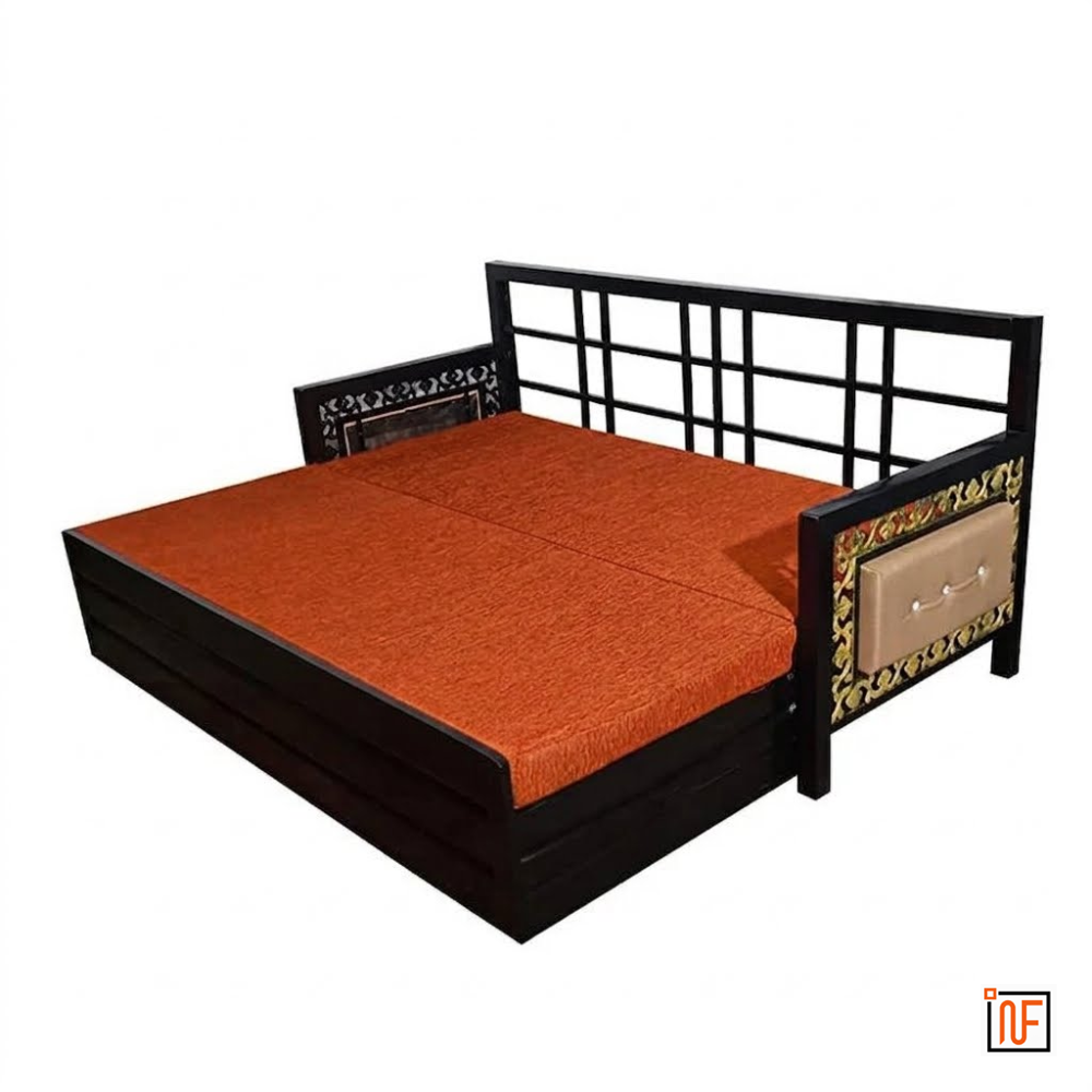 orbit-namariq-carbin-frame-metal-sofa-cum-bed-convertible-sofa-cum-bed-with-hydraulic-box-storage-for-bedroom-living-room-water-resistant-anti-rust-powder-coated-finish-black-orange-combination