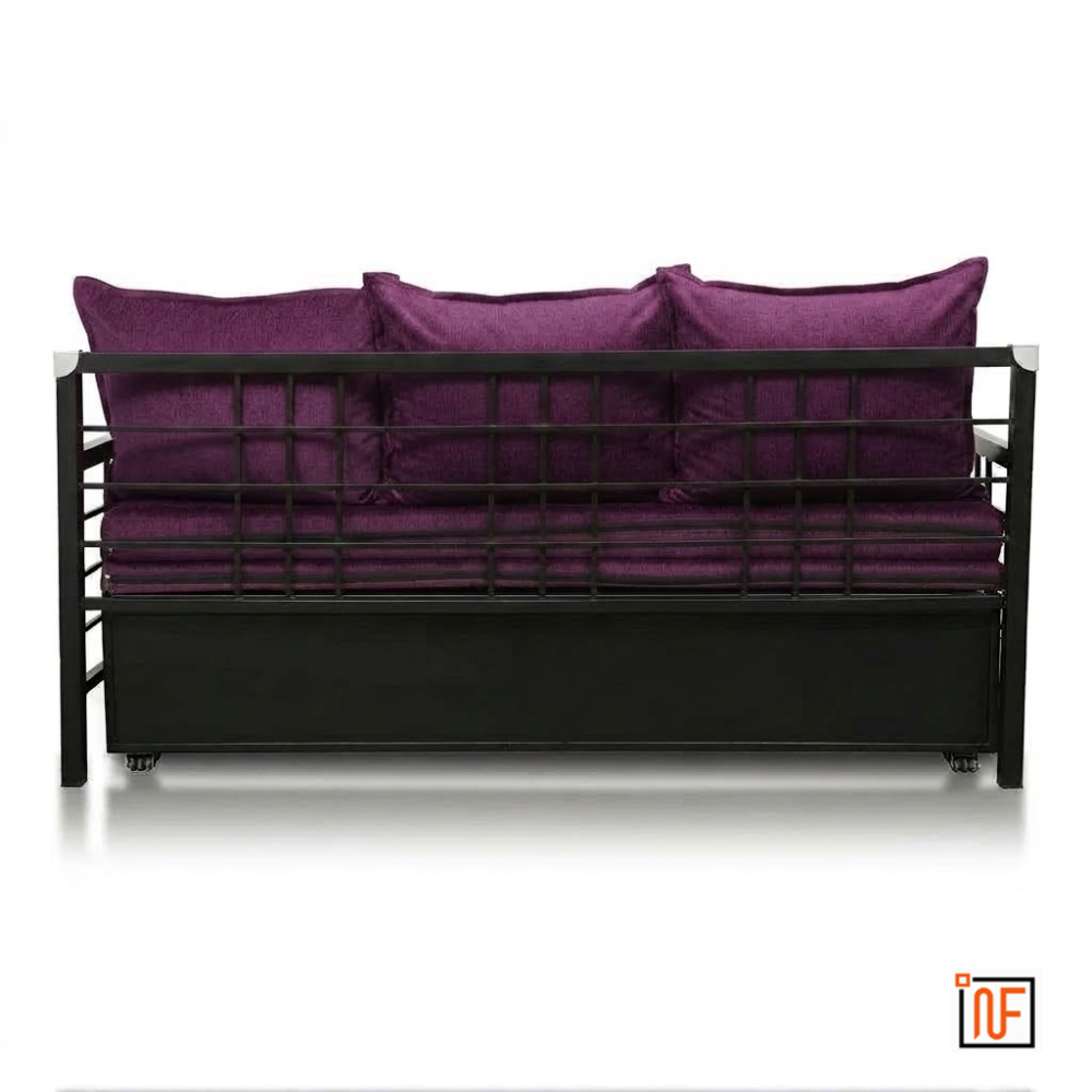 omega-namariq-minimalist-design-wrought-metal-sofa-cum-bed-convertible-sofa-cum-bed-with-hydraulic-box-storage-for-bedroom-living-room-water-resistant-anti-rust-powder-coated-finish-black-purple-combination