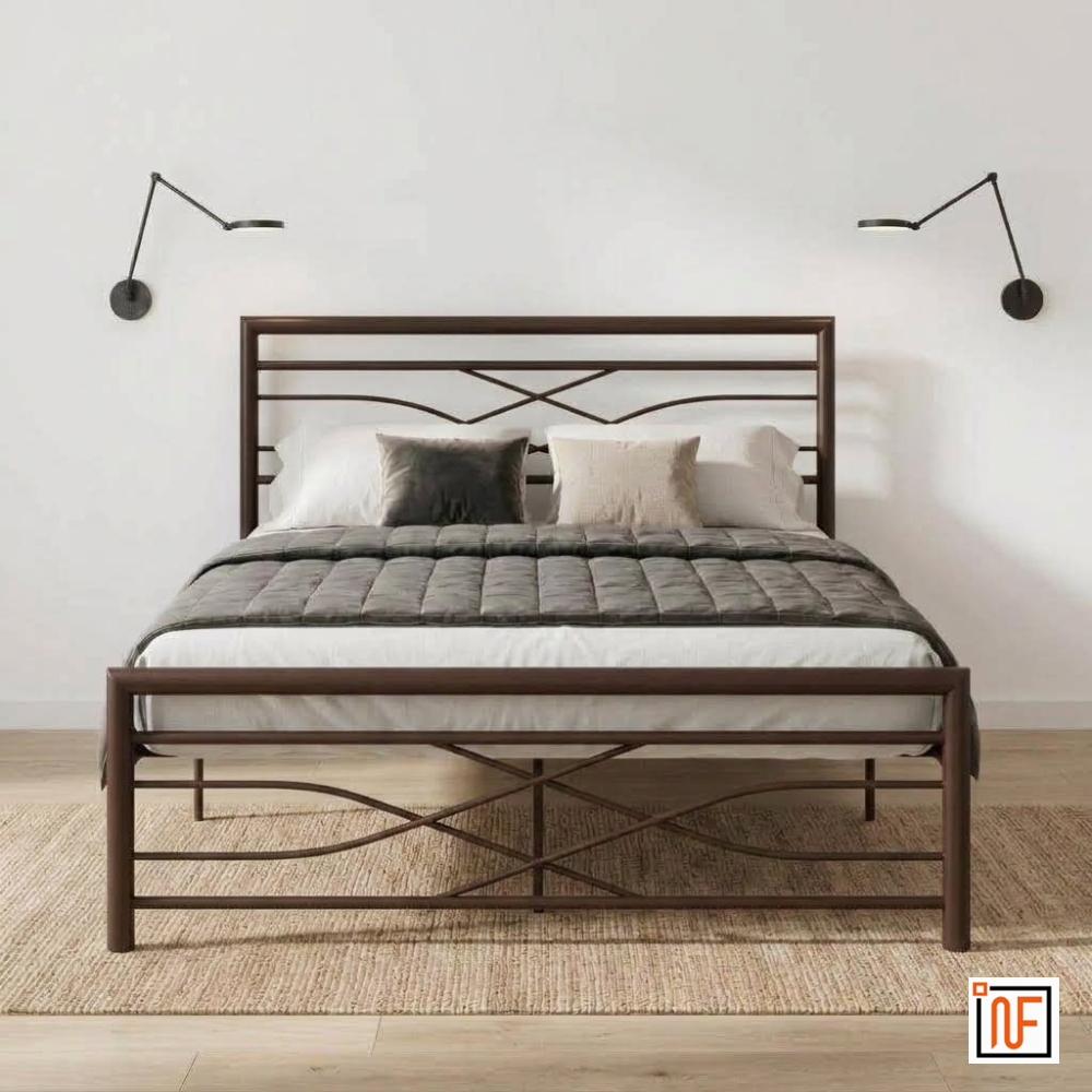 zayush-namariq-stylish-sleek-wrought-iron-metal-bed-for-bedroom-without-inbuilt-storage-water-resistant-anti-rust-powder-coated-finish-brown