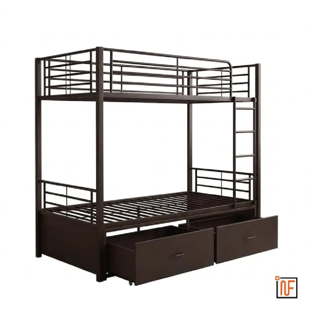 yugma-namariq-twin-over-twin-heavy-duty-metal-bunk-bed-with-integrated-dual-drawer-storage-anti-rust-water-resistant-powder-coated-finish-dark-brown