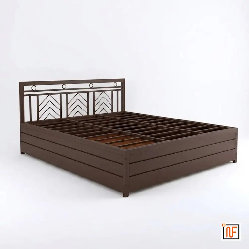maitra-namariq-modern-metal-bed-with-hydraulic-box-storage-water-resistant-anti-rust-powder-coated-finish-brown