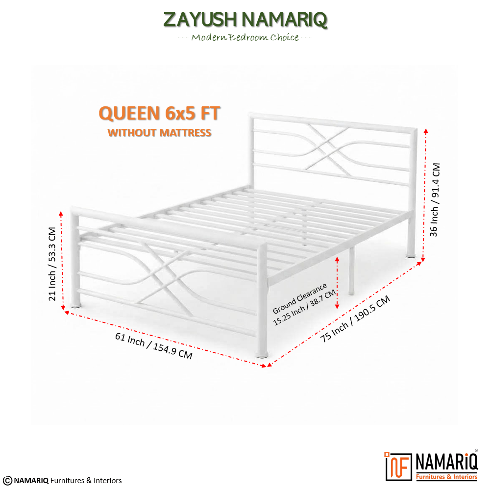 zayush-namariq-heavy-duty-metal-bed-frame-with-modern-geometric-headboard-footboard-bedroom-home-furniture-with-without-mattress-powder-coated-white-finish-king-queen-single-sizes