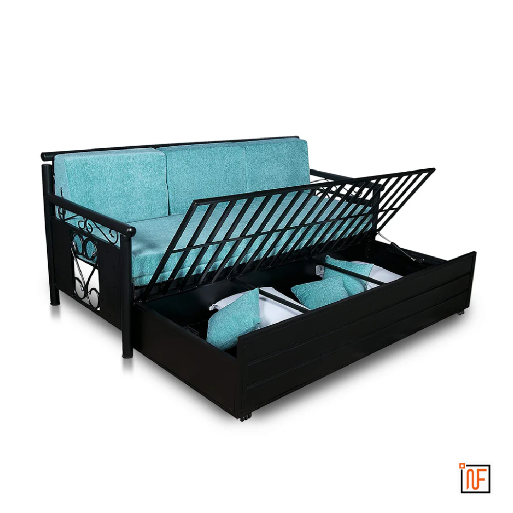 oasis-namariq-elegant-metal-sofa-cum-bed-with-hydraulic-box-storage-for-bedroom-living-room-water-resistant-anti-rust-powder-coated-finish-black-aqua-combination