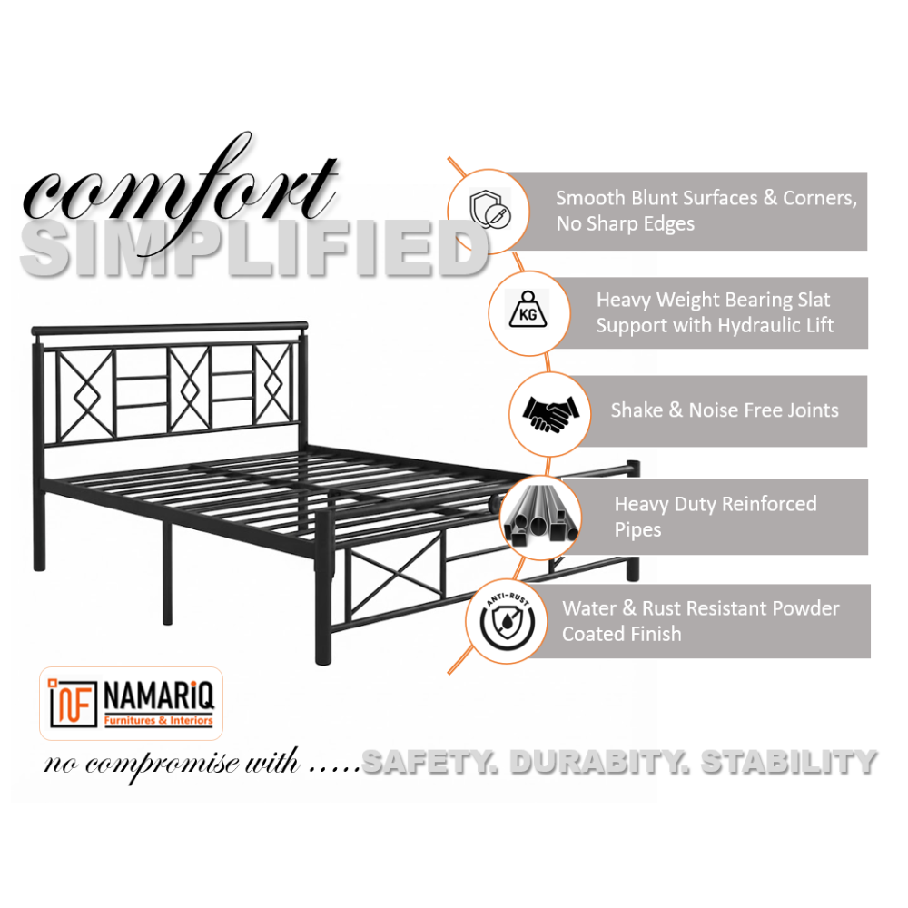 zurex-namariq-stylish-sleek-wrought-iron-metal-bed-for-bedroom-without-inbuilt-storage-water-resistant-anti-rust-powder-coated-finish-black