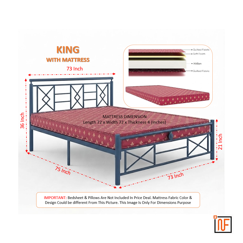 zurex-namariq-stylish-sleek-wrought-iron-metal-bed-for-bedroom-without-inbuilt-storage-water-resistant-anti-rust-powder-coated-finish-blue