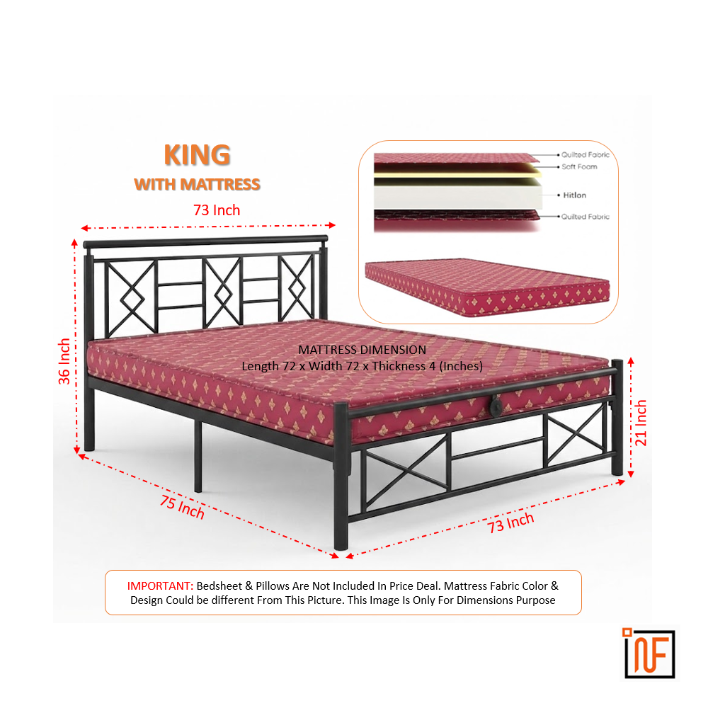 zurex-namariq-stylish-sleek-wrought-iron-metal-bed-for-bedroom-without-inbuilt-storage-water-resistant-anti-rust-powder-coated-finish-black