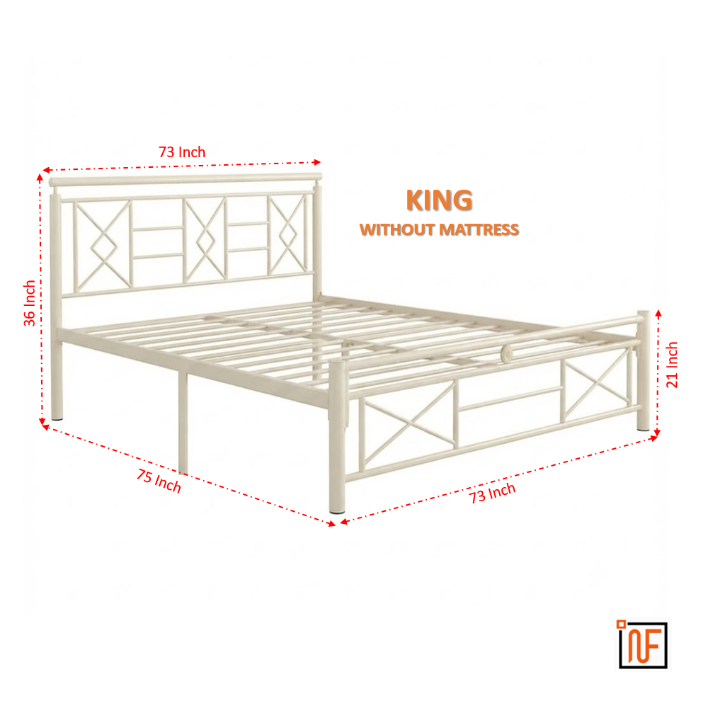 zurex-namariq-stylish-sleek-wrought-iron-metal-bed-for-bedroom-without-inbuilt-storage-water-resistant-anti-rust-powder-coated-finish-ivory