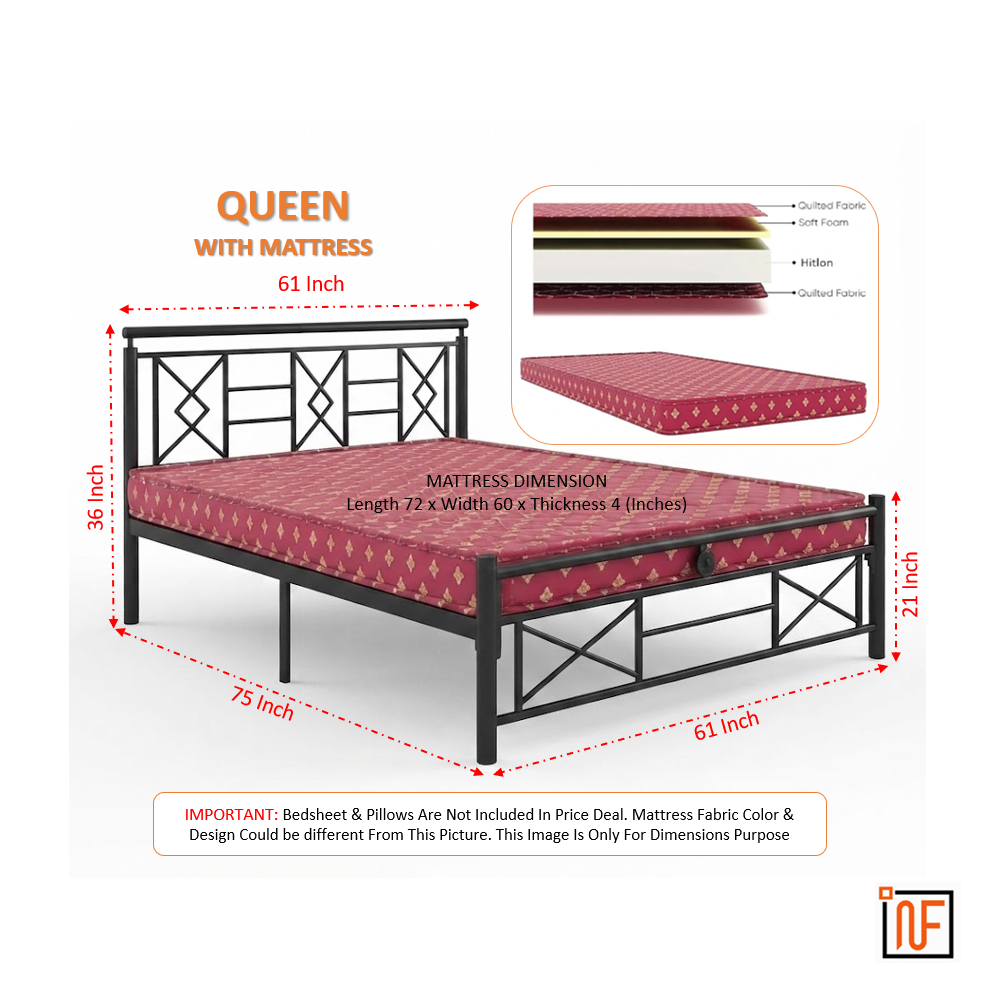 zurex-namariq-stylish-sleek-wrought-iron-metal-bed-for-bedroom-without-inbuilt-storage-water-resistant-anti-rust-powder-coated-finish-black
