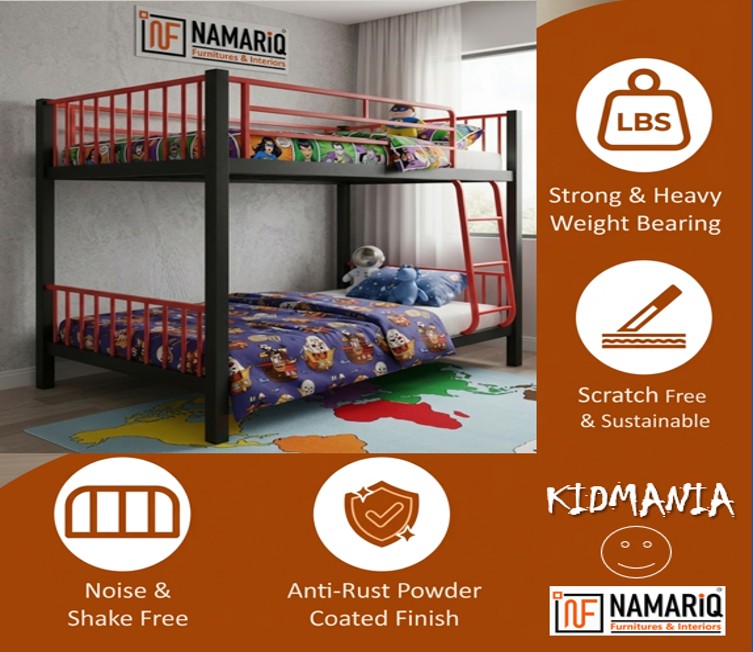 kidmania-namariq-twin-over-twin-heavy-duty-metal-bunk-bed-without-storage-box-designed-for-kids-teenagers-and-adult-siblings-black-red-color-without-mattress