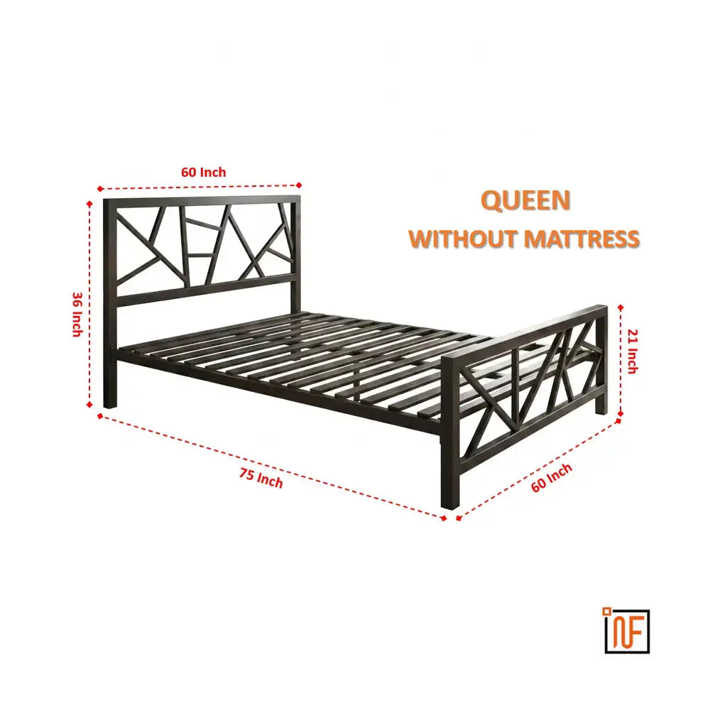 executive-namariq-modern-geometric-x-pattern-solid-metal-bed-without-inbuilt-storage-water-resistant-anti-rust-powder-coated-finish-black