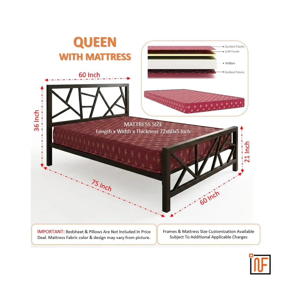 executive-namariq-modern-geometric-x-pattern-solid-metal-bed-without-inbuilt-storage-water-resistant-anti-rust-powder-coated-finish-black